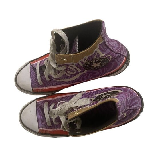 Converse x Willy Wonka Swirl Chuck Taylor All Star Hi Sneaker Purple Size 8 W - Picture 9 of 16